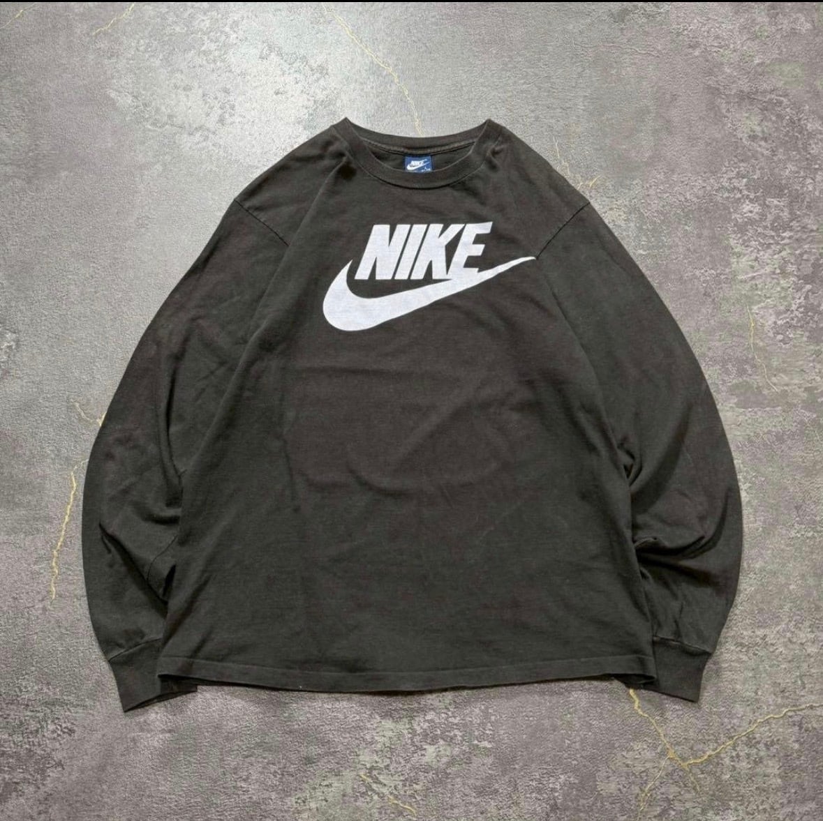 80s USA製 紺タグ NIKE L/S T-shirt アメリカ製ヴィンテージナイキ