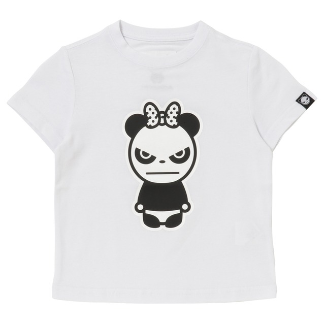 【HIPANDA ハイパンダ】キッズ Tシャツ KID'S LADY HIPANDA LOGO BASIC PRINT SHORT SLEEVED T-SHIRT / WHITE・BLACK