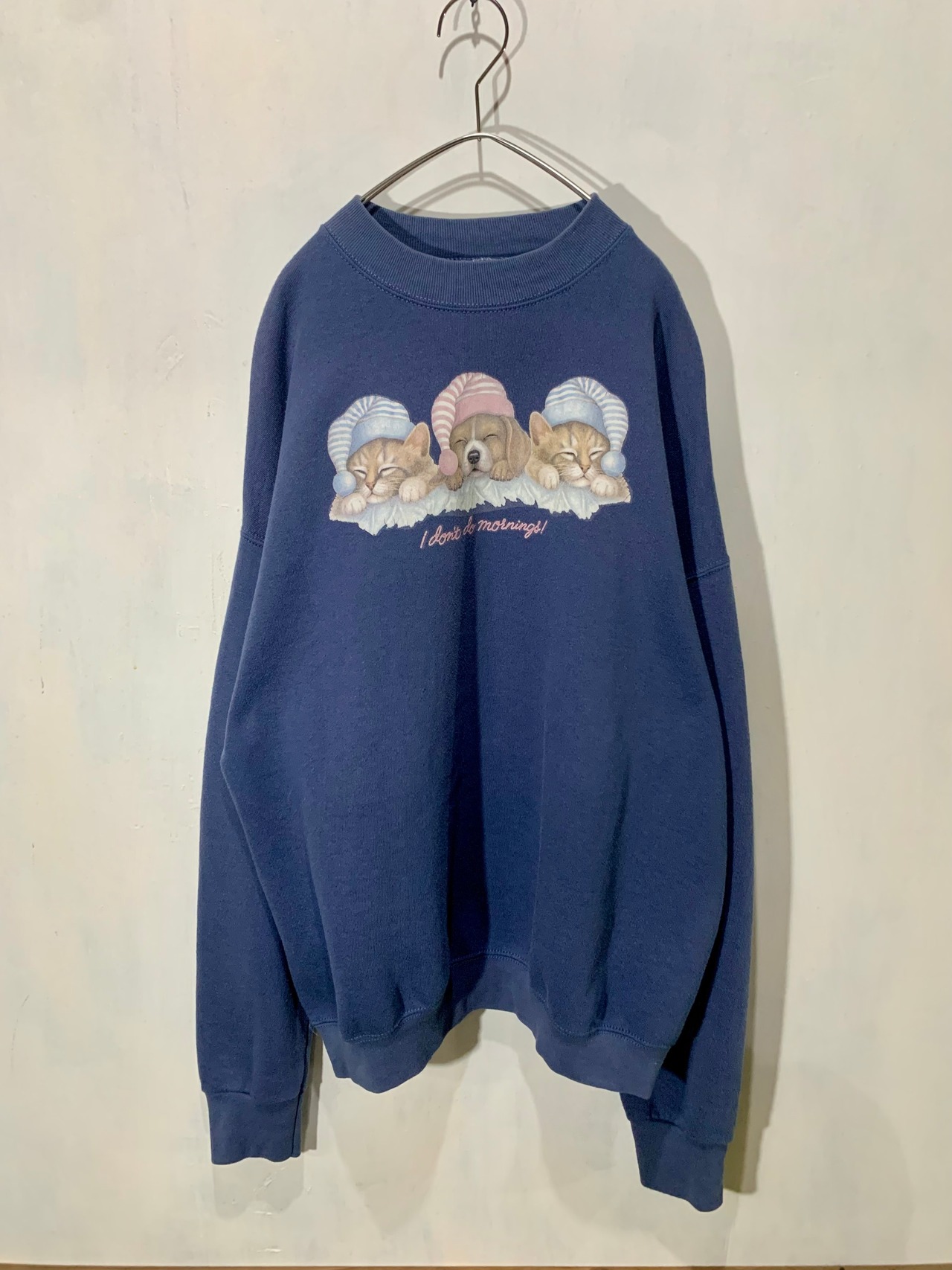 90's FRUIT OF THE LOOM Print Sweat Shirt Made in USA【XL】