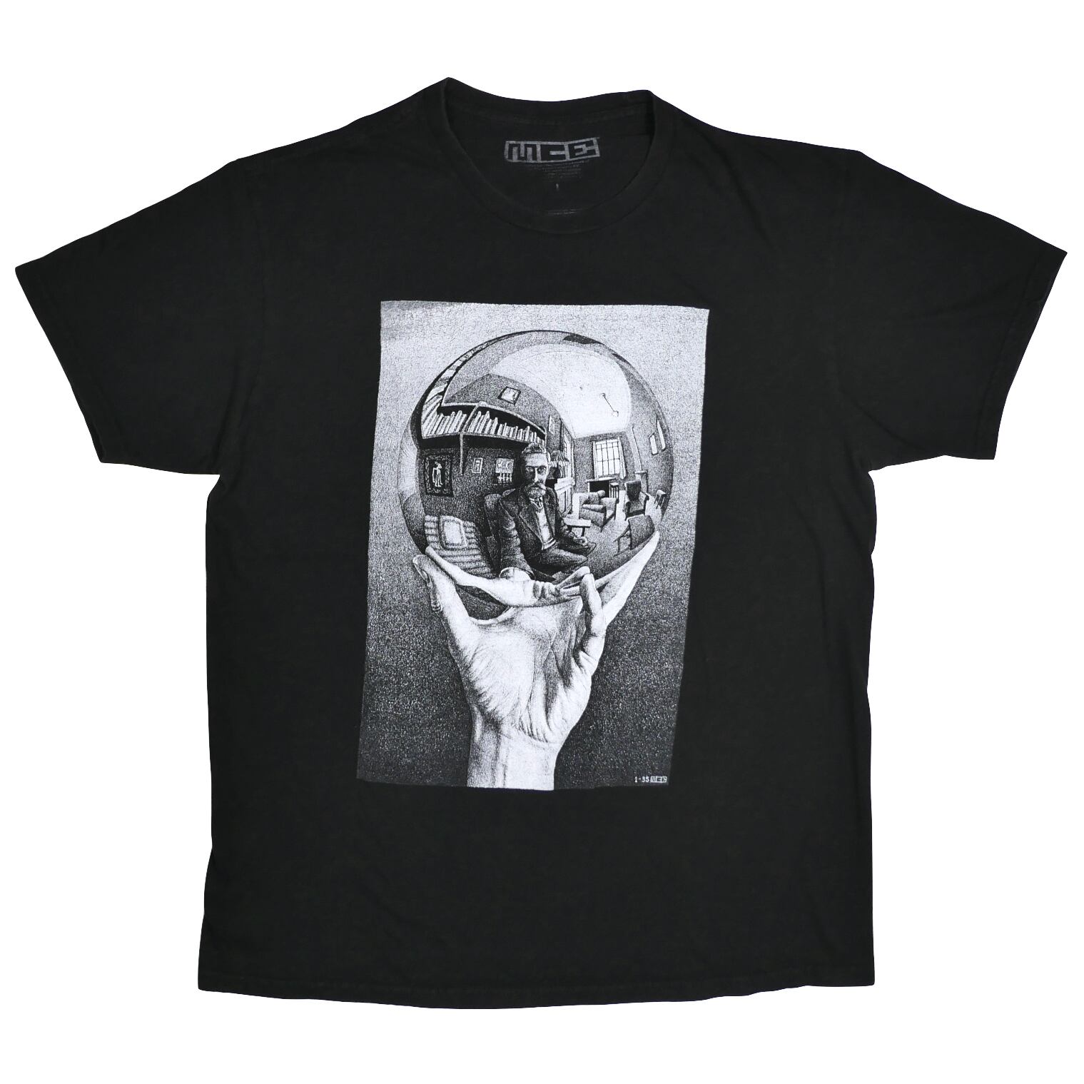 USED【L】M.C.Escher Hand with Reflecting Sphere 球面鏡の手 Tee