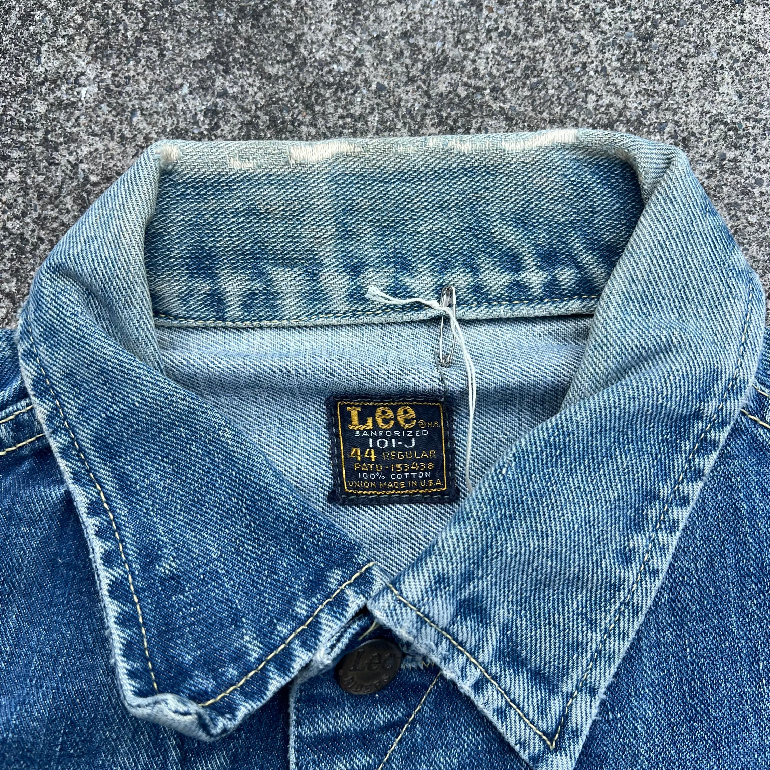 60s 70s Lee 101-J Denim Jacket Big Size 60s 70s リー101 デニム