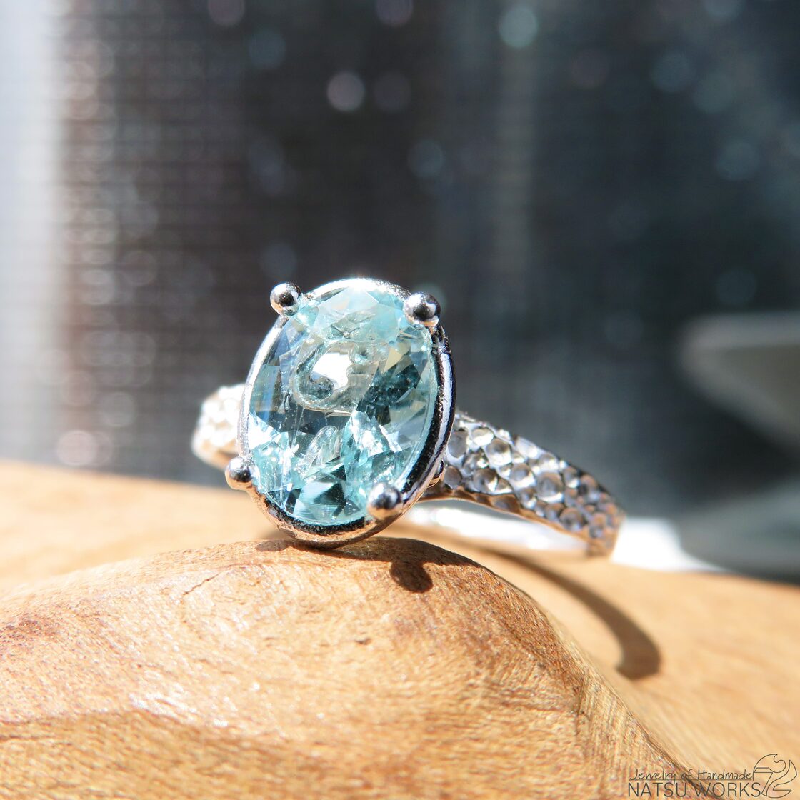 アクアマリン リング / unheated Brazilian Aquamarine Ring | PAY ID