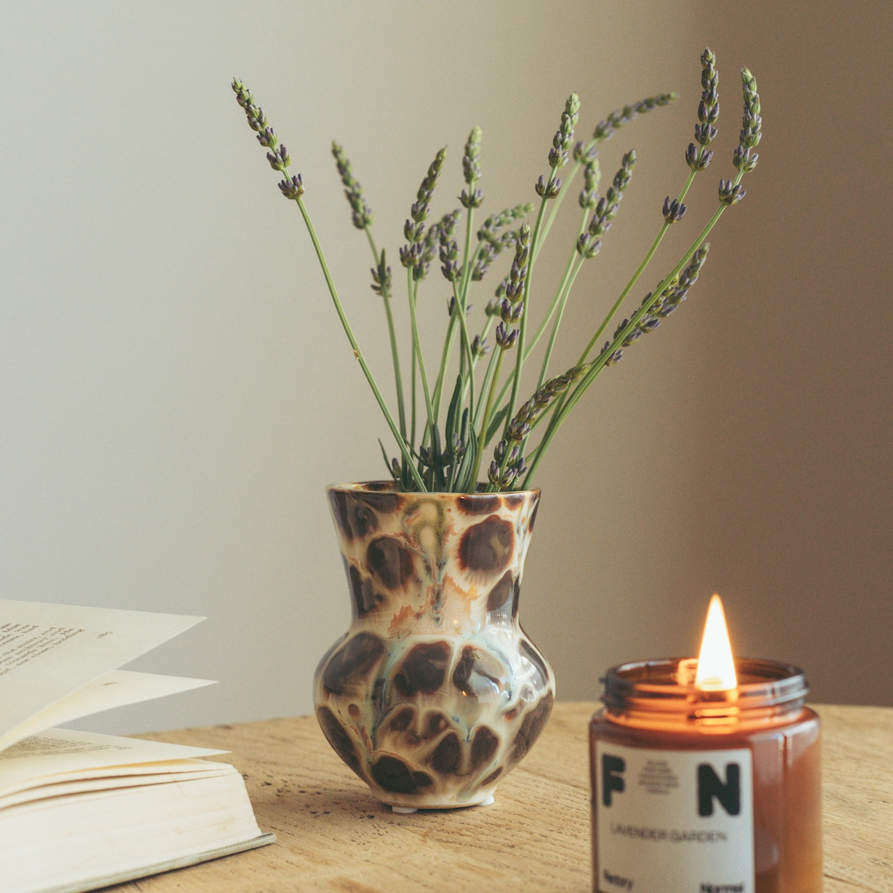 【neulo】Marble Flower Vase