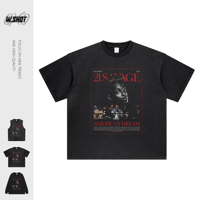 VINTAGE ストリート 21 Savage Tシャツ T2059 VINTAGE ストリート 21 Savage Tシャツ T2059