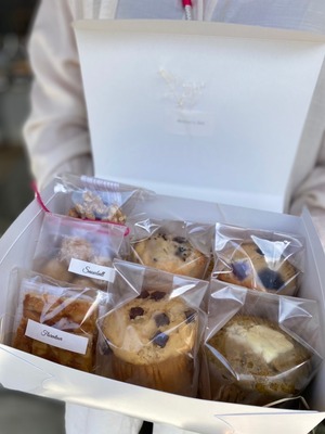 【米粉焼き菓子BOX】送料込み　米粉マフィン大6個+米粉スノーボール2袋