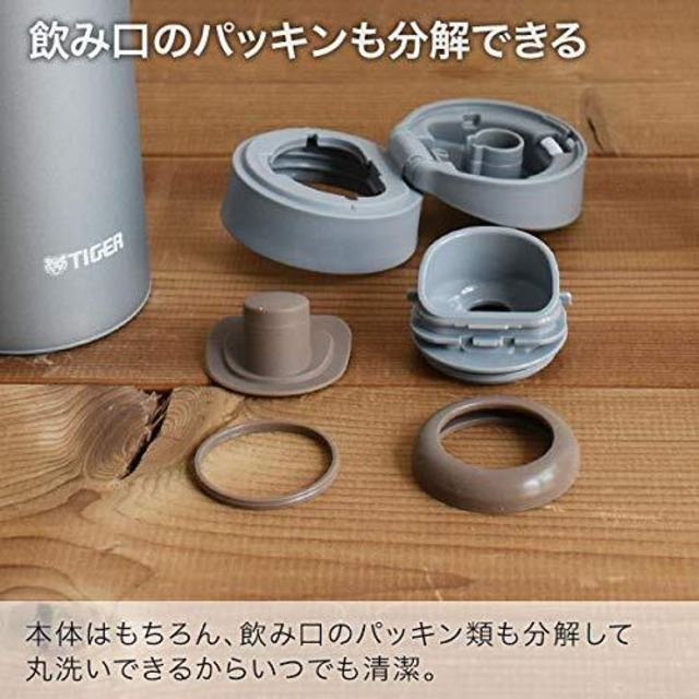 タイガー魔法瓶(TIGER) タイガー 水筒 500ml サハラ マグ ステンレスボトル ワンタッチ 軽量 クリアーステンレス MCX-A502XC