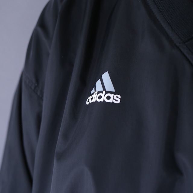 "adidas" 3-stripes and side zip tech design over silhouette pullover