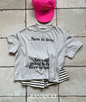 【BANANA J】Now is now Tシャツ メランジ  90~130cm 240416