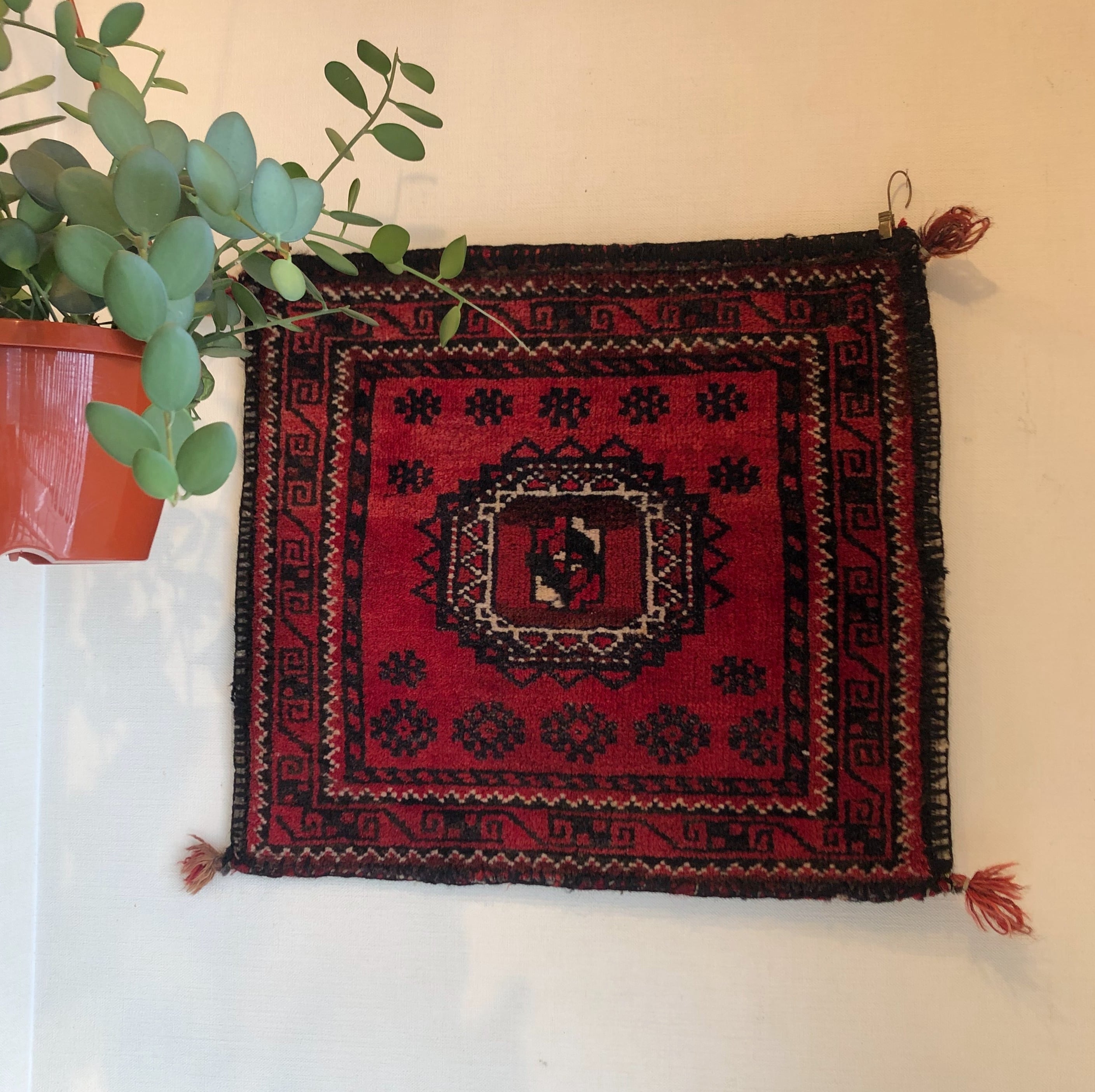 ヴィンテージ バローチ族 サドルバッグ 手織り アフガニスタン絨毯 トルバ-