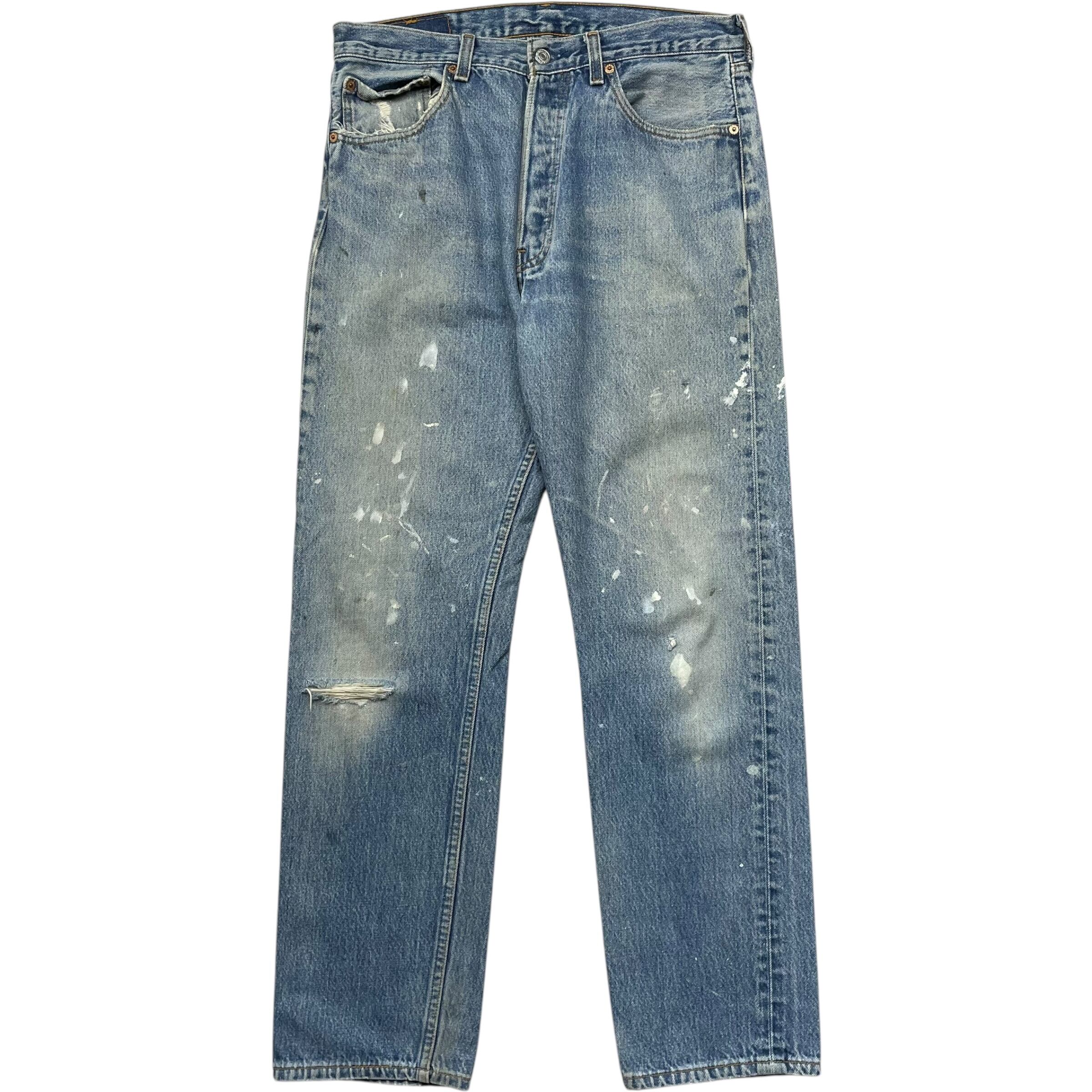 《実寸W34 L30》Levi's リーバイス 501 デニムパンツ 色落ち USA製 90年代 vintage no.5566