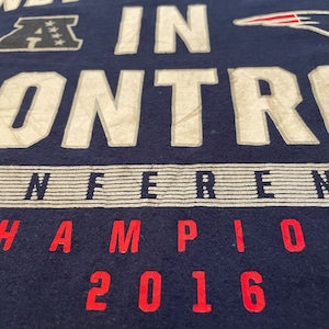 【NIKE】NFL ニューイングランド ペイトリオッツ Tシャツ アーチロゴ チャンピオン 2016 Lサイズ New England Patriots US古着 アメリカ古着