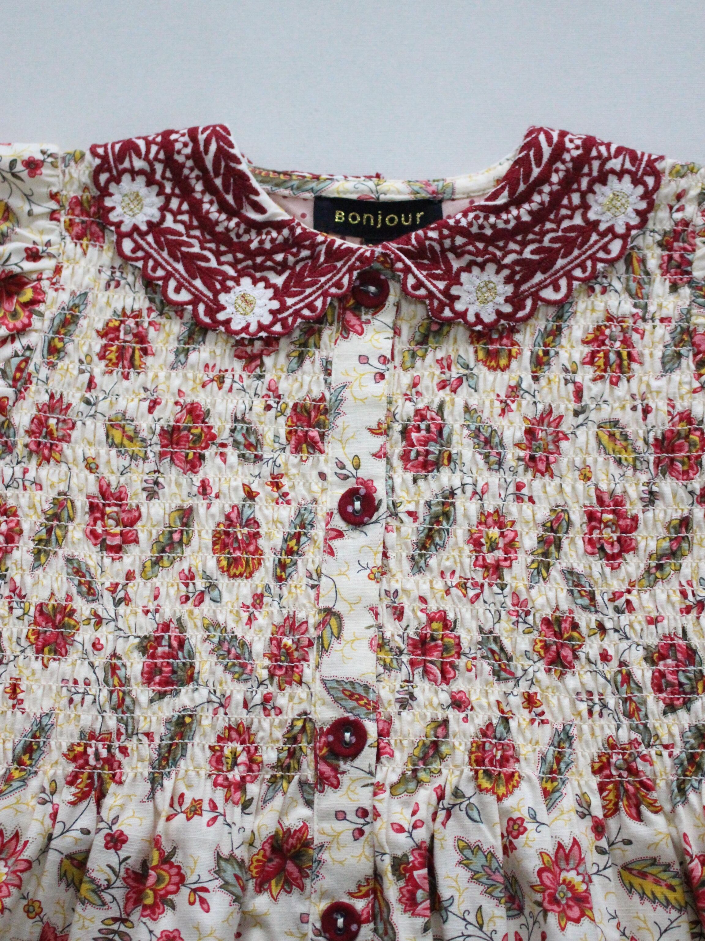 BONJOUR DIARY Tunique with hair clip Aline print 8-12y | RESONASON