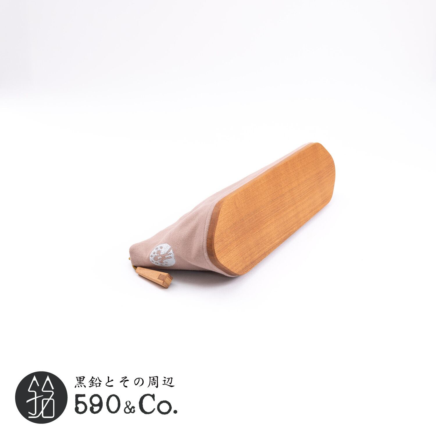 【キナリ木工所】別注 pencase 79 canvas × wood S (オールドピンク) 590Co.