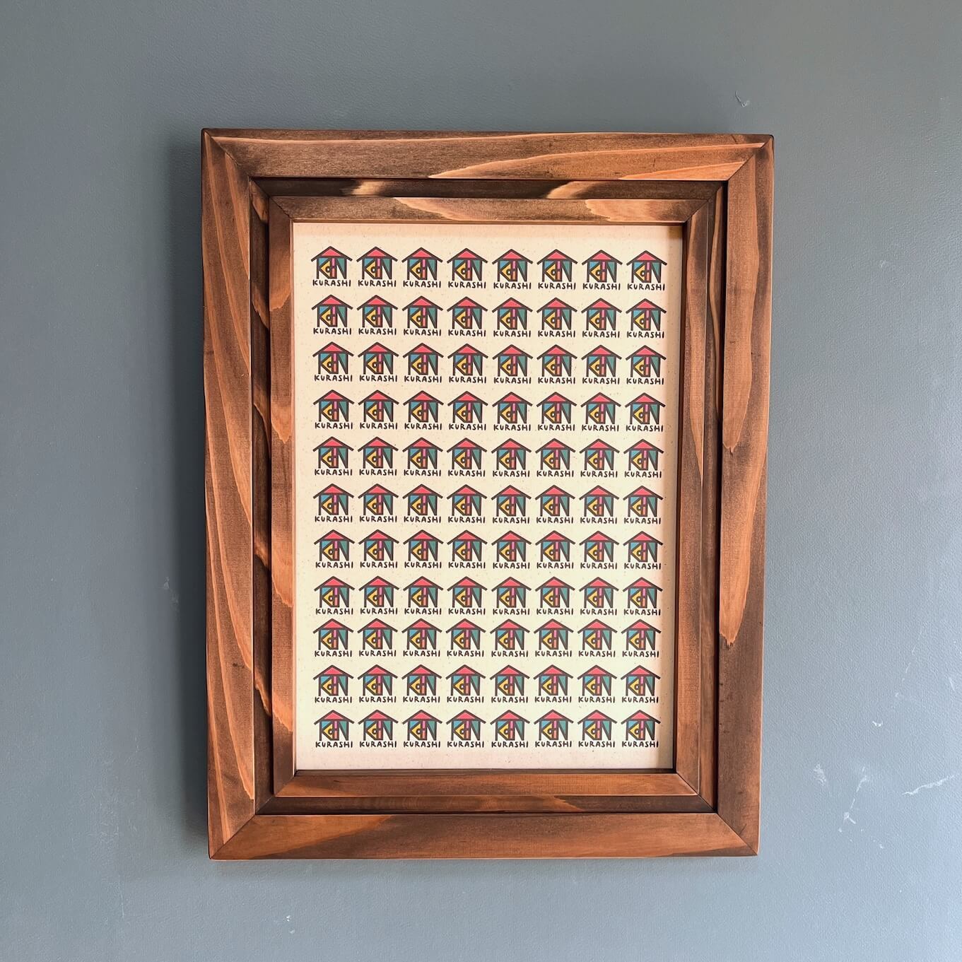 F-058【TAKENOKURASHI】天然木フレーム(額縁) A4 ヴィンテージブラウン