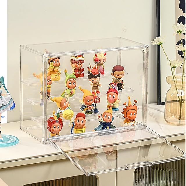 フィギュアケース 透明展示箱 4層ディスプレイボックス 36×18×27cm
