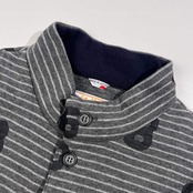 SOU・SOU × le coq sportif 京型友禅 ソウソウ スタンドカラー ボーダー ジャケット XS/グレー メンズ