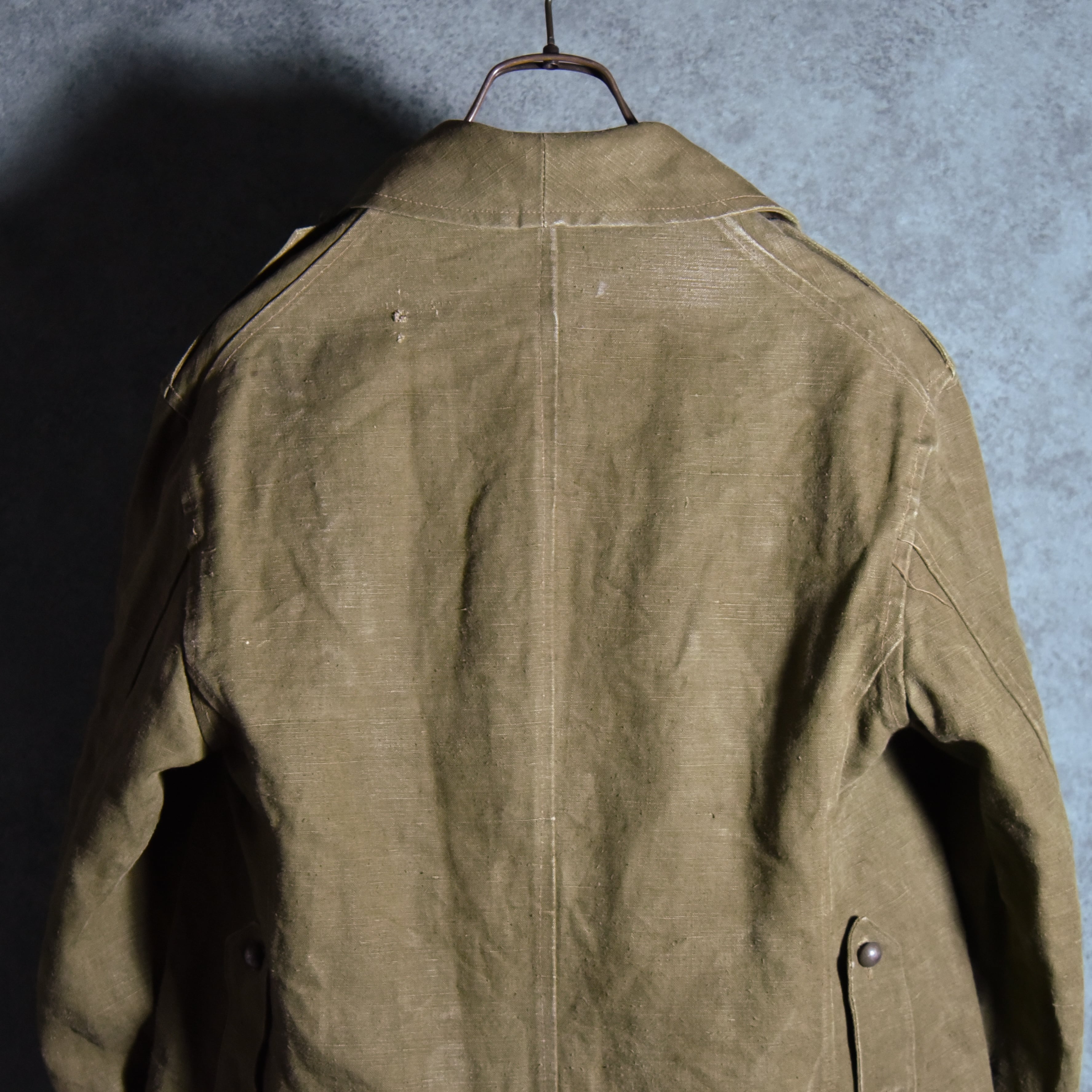 30-40s French Army Linen Motorcycle M35 Jacket フランス軍 リネン