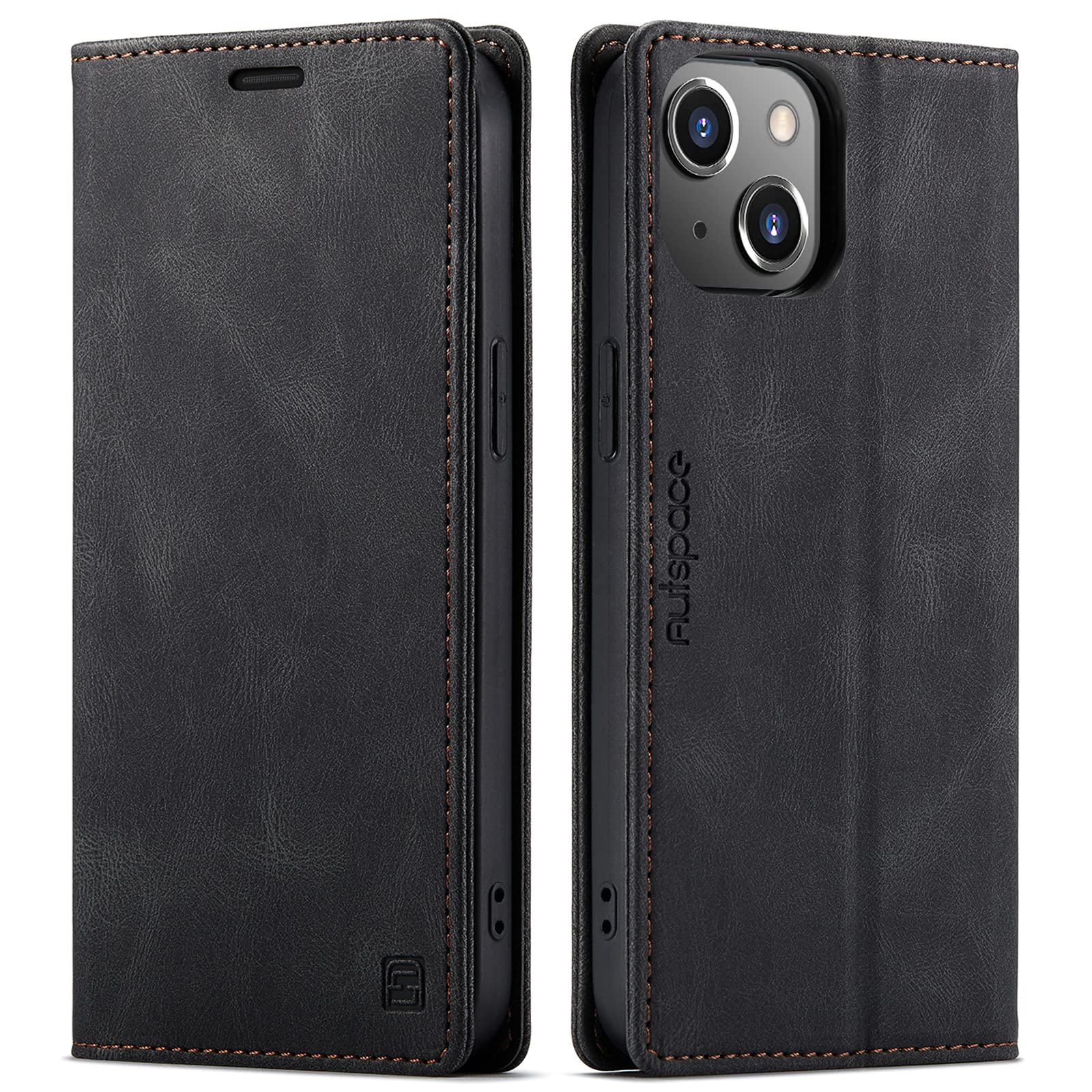 iPhone 14 Plusケース iphone 14Plus ケース手帳型 iphone14plus手帳型ケース iphone14 plusスマホケース アイフォン 14プラス 携帯ケース あいふぉん14プラスカバー case RFID磁気防止 スキミング防止 スマホケース 携帯カバー 肌触り良い 肌感レザー 財布型 カード収納 マグネット式 スタンド機能 薄型 360度保護 耐衝撃 男女兼用 高質感 人気 (iPhone 14 Plus 6.7inch対応) レトロブラック