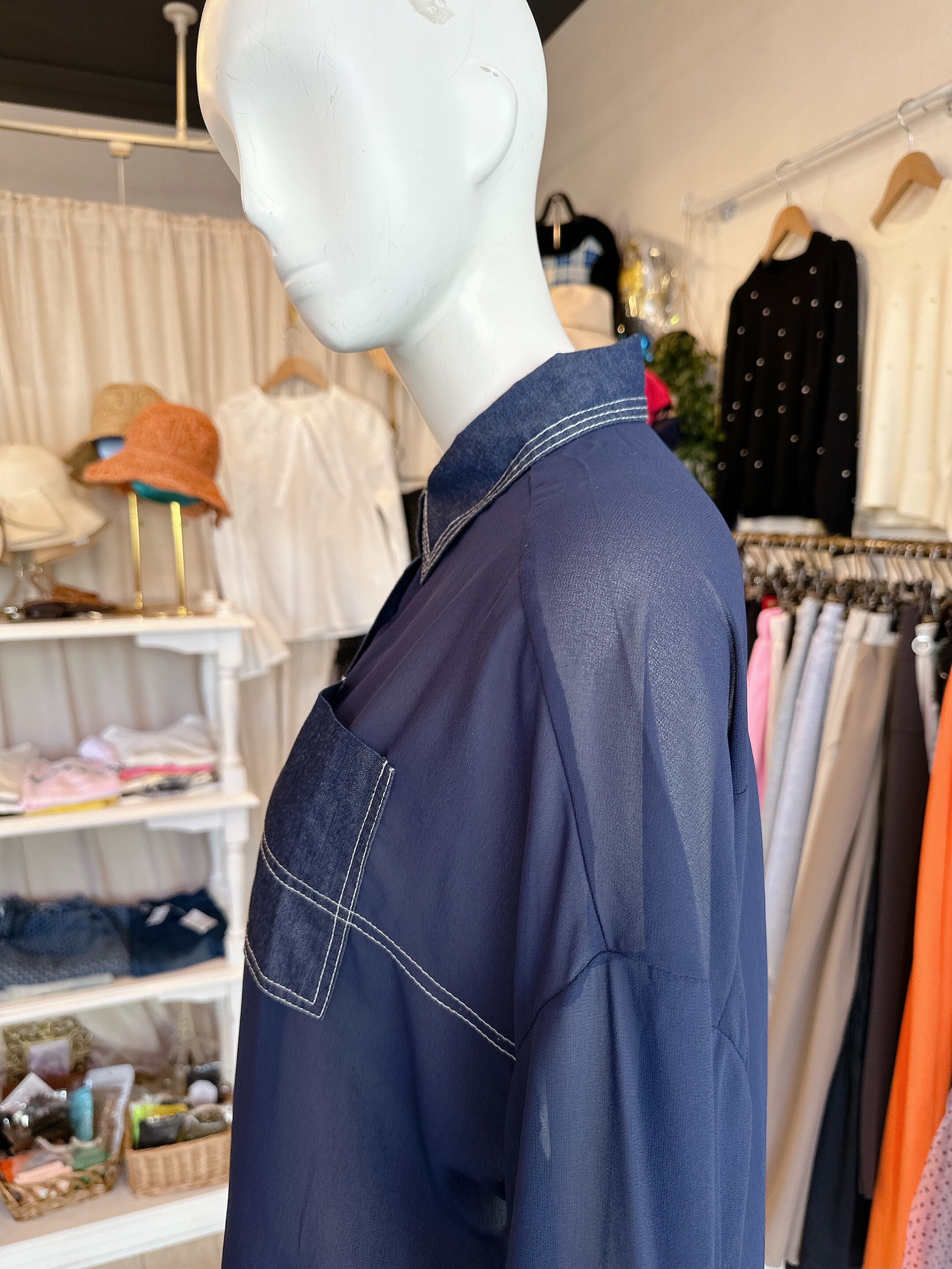 シースルーデニムシャツ | Laule'a Online