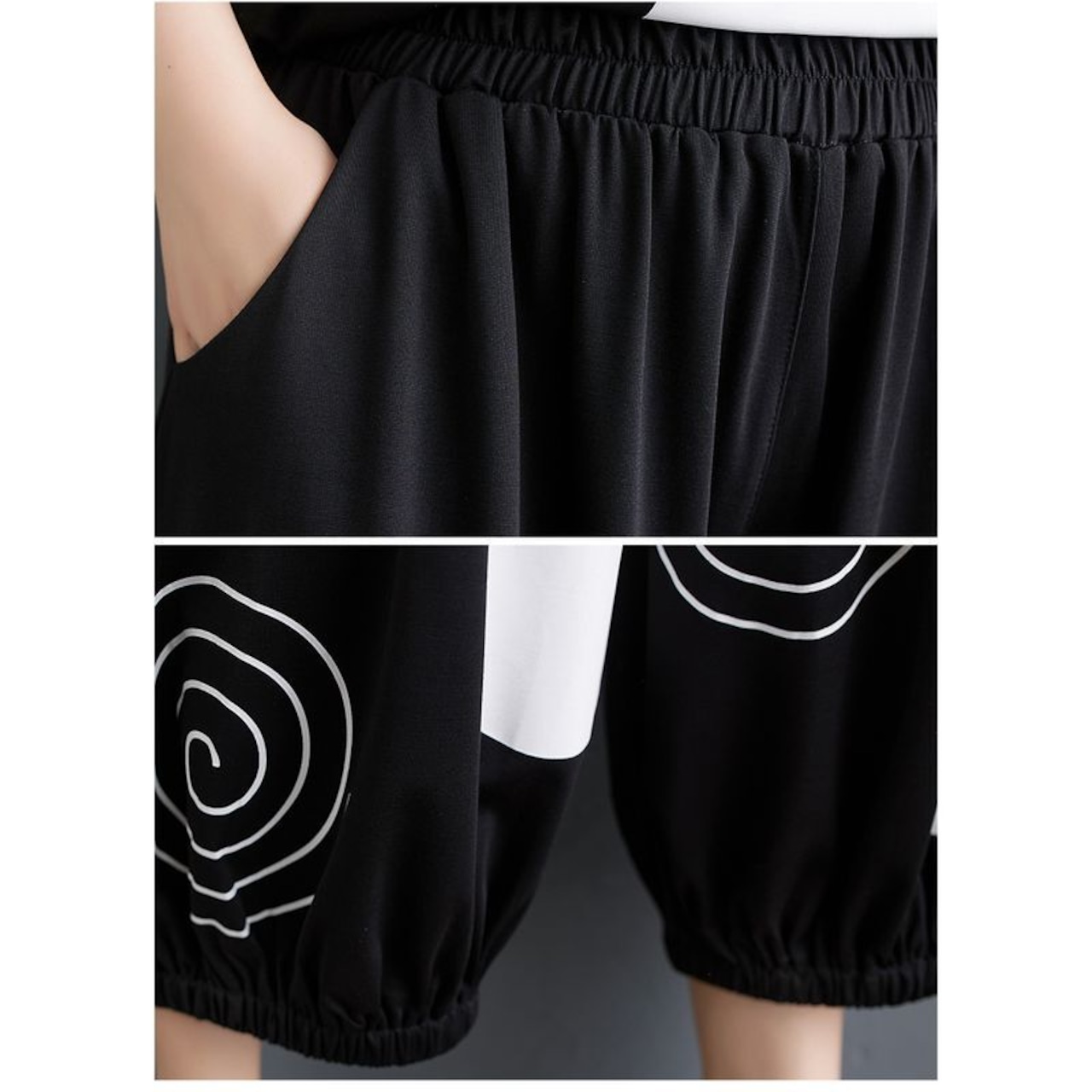 ドット&渦巻き Tシャツ キュロット セレクト30131