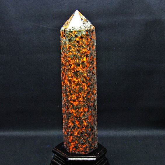 1.4Kg ユーパーライト 六角柱 台座付属 一点物  152-2998