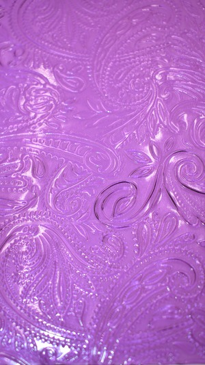 エンボス (ペイズリー柄) クリアケース 小物 透明 持ち運び (ラベンダー) カラビナ付 ポーチ 工房 手作り 日本製 エコパッケージ MX-0025-213