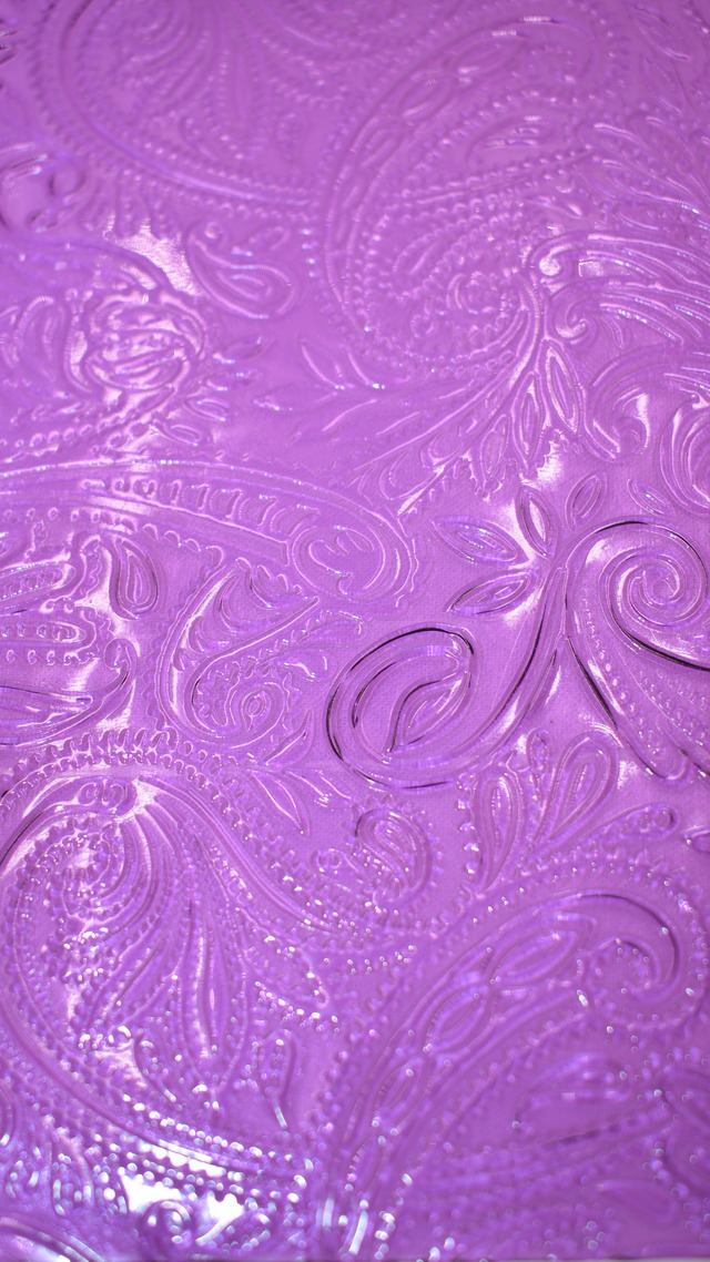 エンボス (ペイズリー柄) クリアケース 小物 透明 持ち運び (ラベンダー) カラビナ付 ポーチ 工房 手作り 日本製 エコパッケージ MX-0025-213