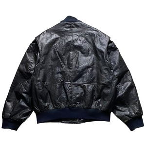 vintage oversized leather bomber jacket