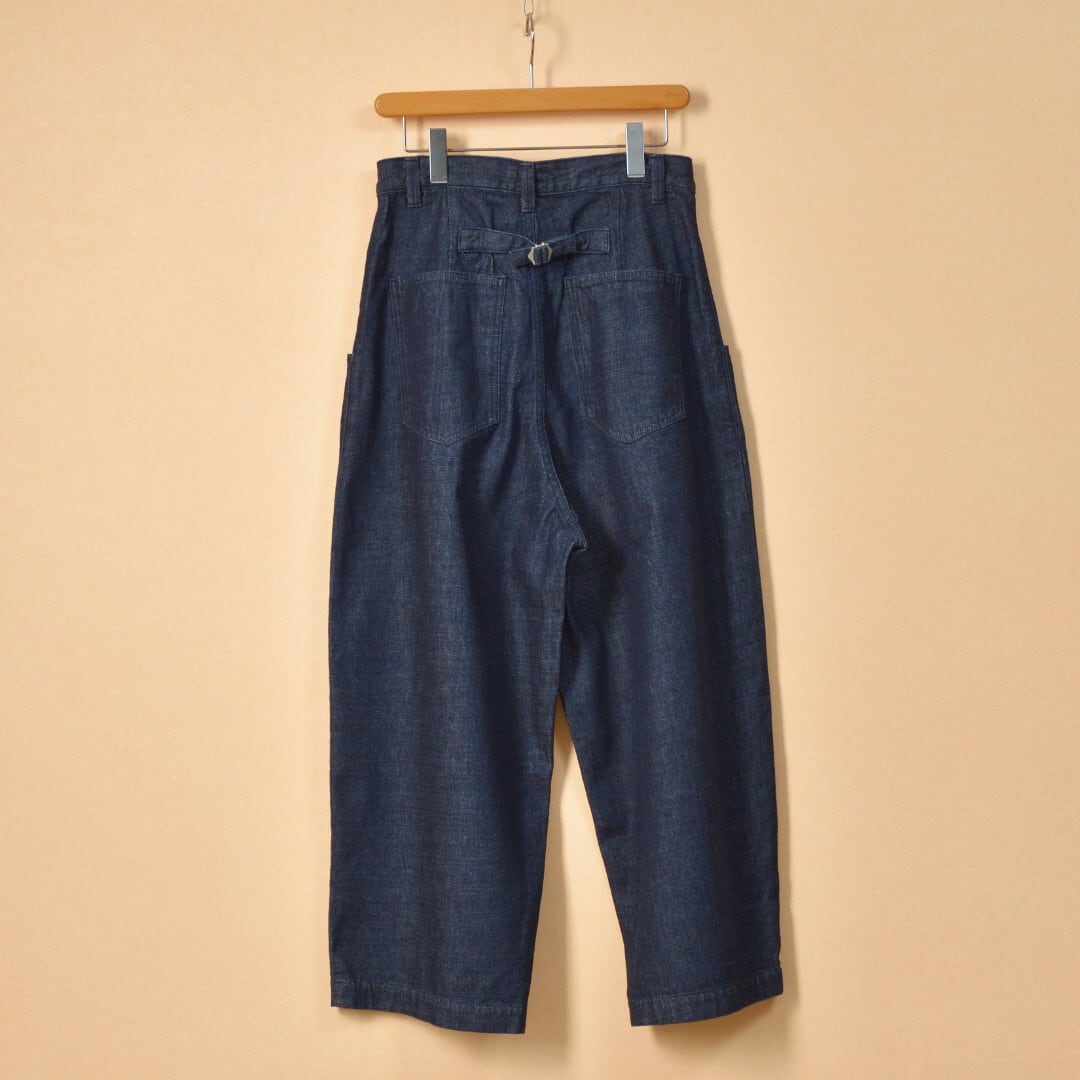 アトリエナルセ コットンデニム タックパンツ size0 atelier naruse アトリエナルセ コットンデニムタックパンツ