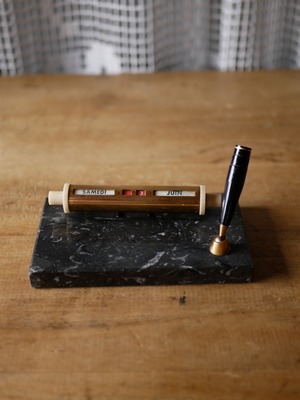 マーブル大理石　万年カレンダー　フランスアンティーク