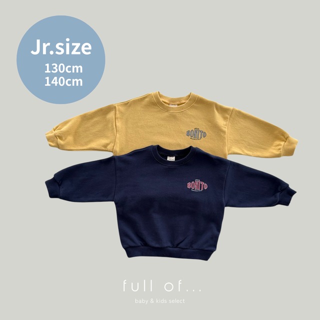 【Jr.size 即納予定】BONITO block bonito sweatshirts  #18834