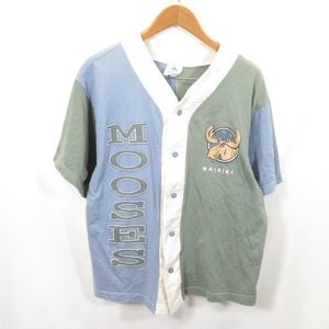 WAIKIKI MOOSES パッチワーク ベースボールシャツ /0901