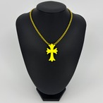 クロス ラバー ネックレス イエロー