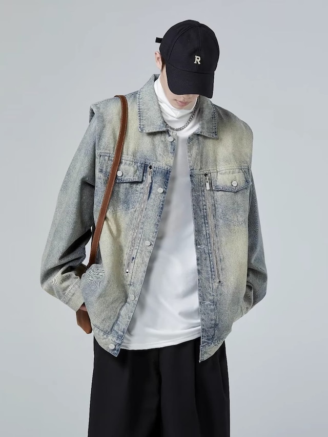 デニムルーズジャケット bt1035【韓国メンズファッション】