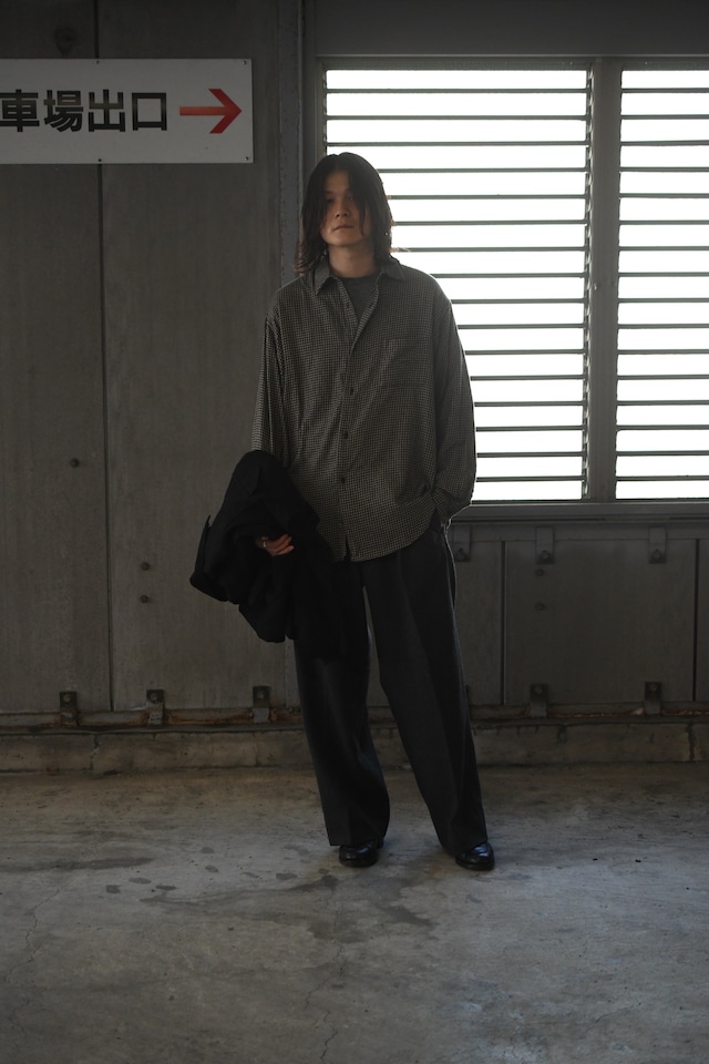BAUTH / COTTON WOOL CHECK SHIRTS (BEIGE CHECK)
