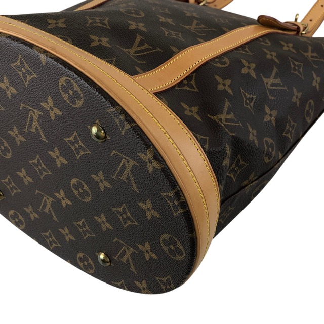 LOUIS VUITTON ルイヴィトン モノグラム トートバッグ ブラウン PVC レザー vintage ヴィンテージ オールド nh8c8s