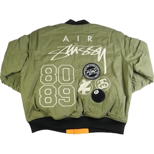 Size【L】 STUSSY ステューシー ×NIKE 23AW REVERSIBLE VARSITY JACKET MEDIUM OLIVE ジャケット オリーブ 【新古品・未使用品】 20785948