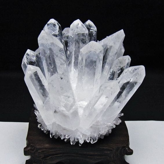 水晶 クラスター 水晶 原石 台座付属 一点物 おまかせ便 182-8591