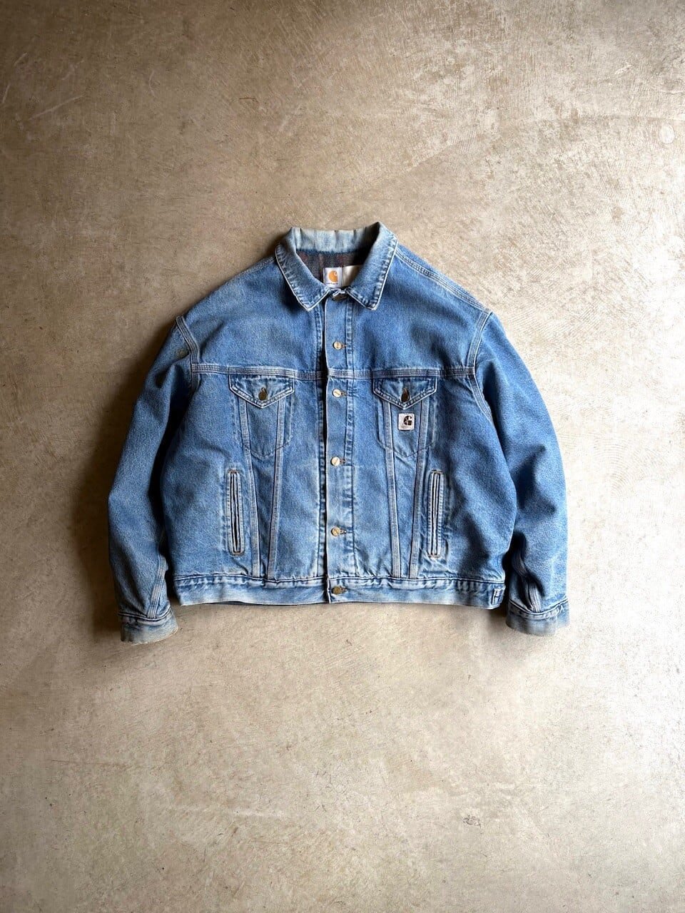 90's Carhartt “BLANKET LINER DENIM TRUCKER JACKET”