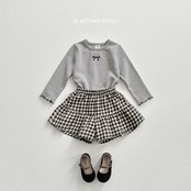 韓国子供服 / VIVID-I / 26Autumn / リボン スパン Tシャツ / キッズ服 / ジュニア服 / 秋服 *XS~JM*