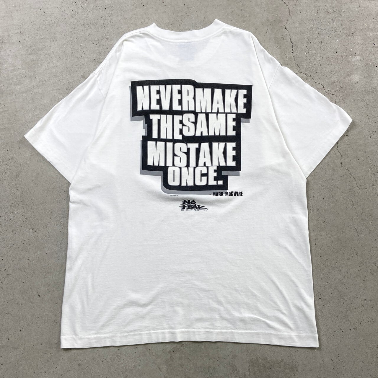 90年代 USA製 NO FEAR メッセージ プリントTシャツ バックプリント 