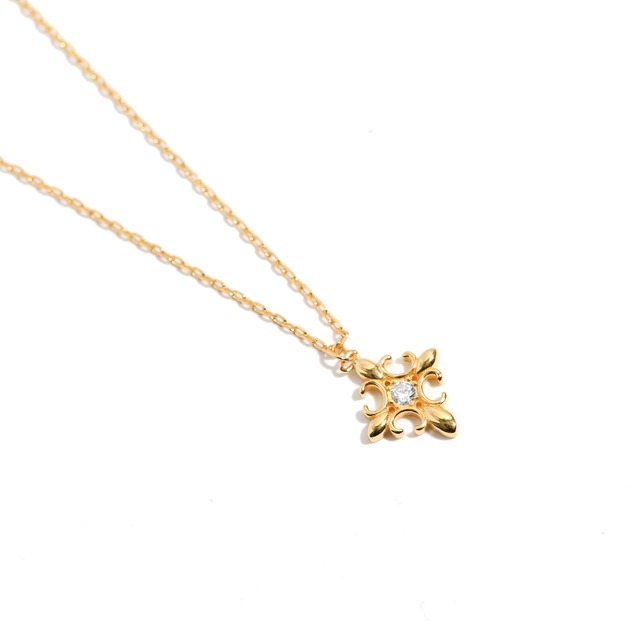 S925 Zirconia cross diamond necklace GOLD