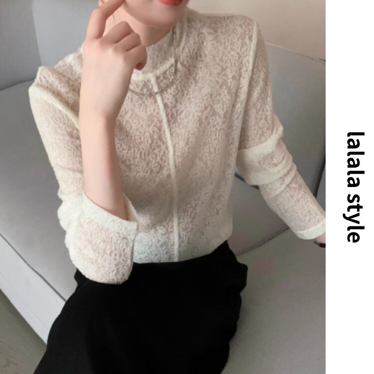 ーススタンドカラーブラウス YH9672