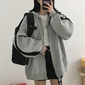 レイヤード風 フード パーカー トップス プルオーバー フーディー 袖