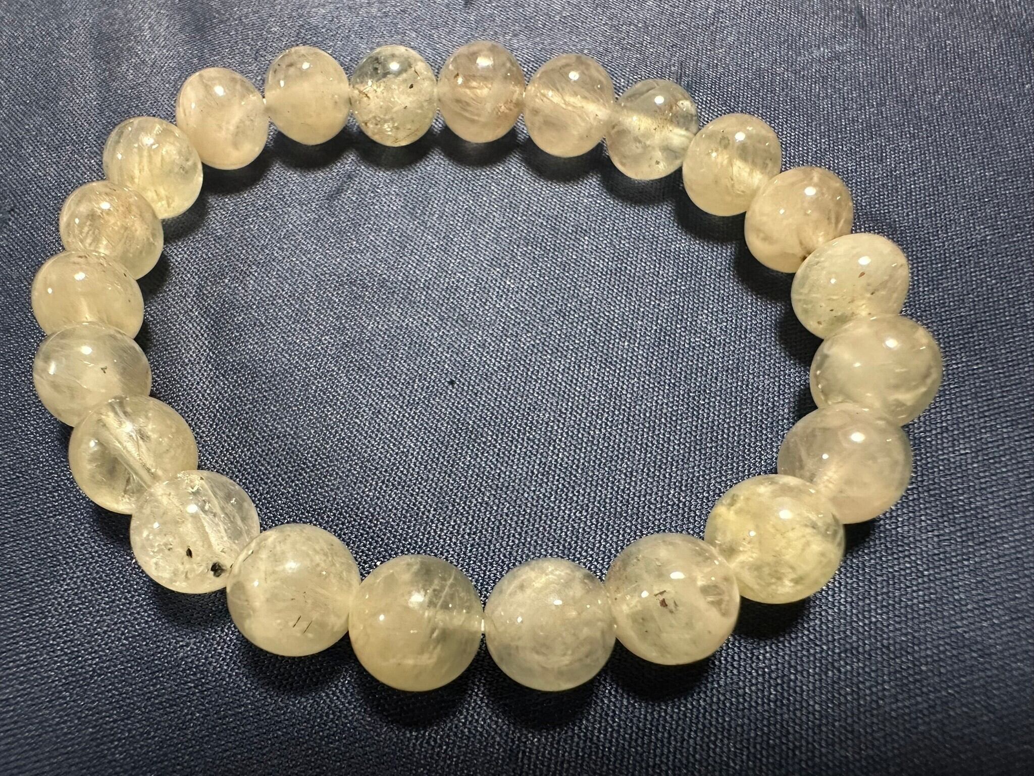 高品質 アルーシャサンストーン♡スモーキー♡トルマリン共生スフィアNo.1712 No.548【S】アルーシャサンストーンブレスレット | 霤 AMADARE