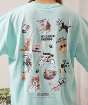◆猫コラージュ ビッグTシャツ◆bf-36052
