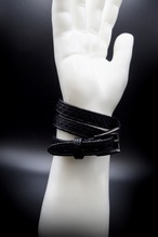 Item No.0365：Long Smooth Bracelet/Diamond Python《BLACK》