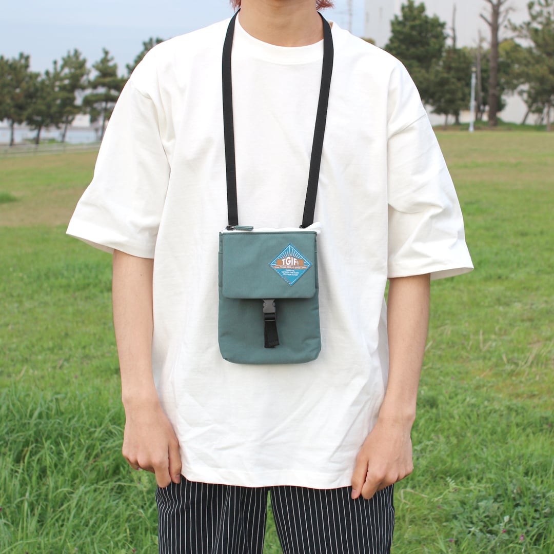 フェスバッグ TGIF! ポリエステル縦型ミニショルダー/サコッシュ