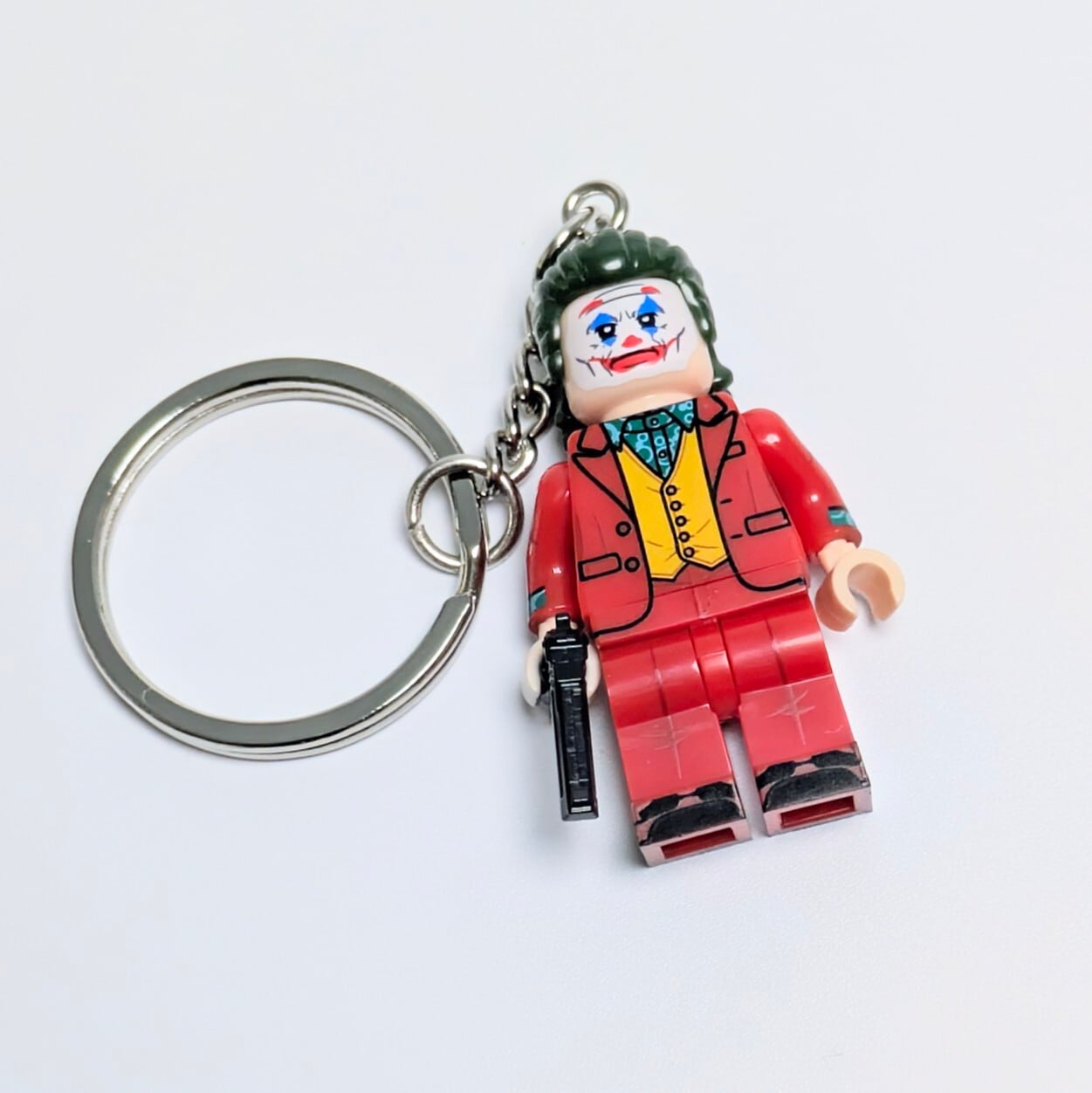 ★ブロックフィギュアキーホルダー★【 Joker: Folie à Deux / ジョーカー:フォリ・ア・ドゥ 】『 ジョーカー Joker: Folie a Deux ver. 』ホアキン・フェニックス / レディ・ガガ〚アメリカン雑貨 アメトイ〛