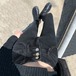 【人気商品】黒とグレーのハイウエストジーンズ女性春と秋の新しい薄いズボン